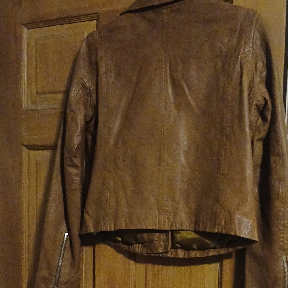 Madewell Tan Leather Jacket - Picture 4 of 11